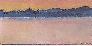 Ferdinand Hodler Genfersee mit Mont-Blanc im Morgenrot oil painting